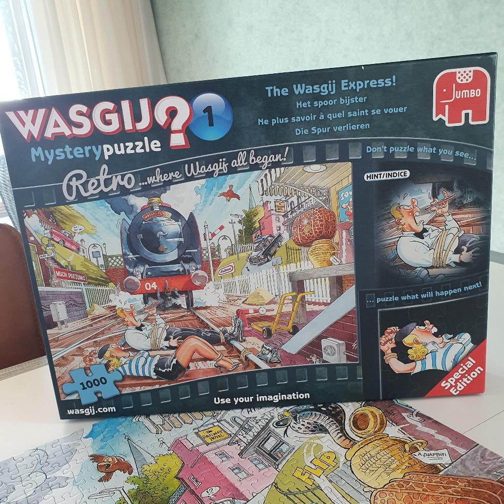 WASGIJ 1 SPOOR BIJSTER, Ophalen of Verzenden, 500 t/m 1500 stukjes, Zo goed als nieuw, Legpuzzel