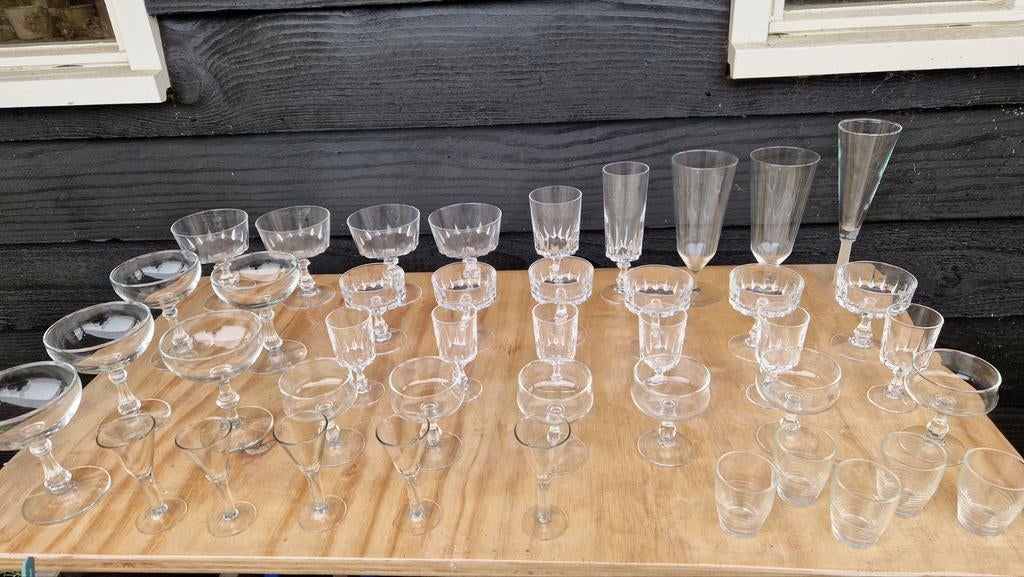 Kristallen glazen !vintage !, Ophalen of Verzenden