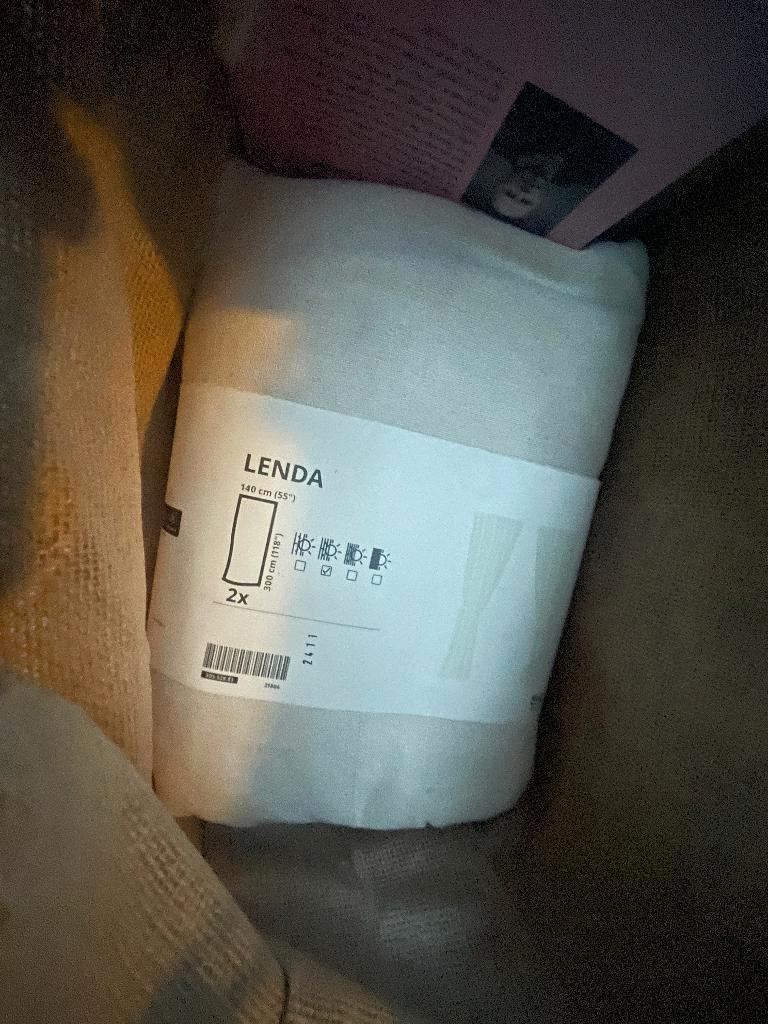 Lenda gordijn ikea ecru, Ophalen of Verzenden, Nieuw, 200 cm of meer