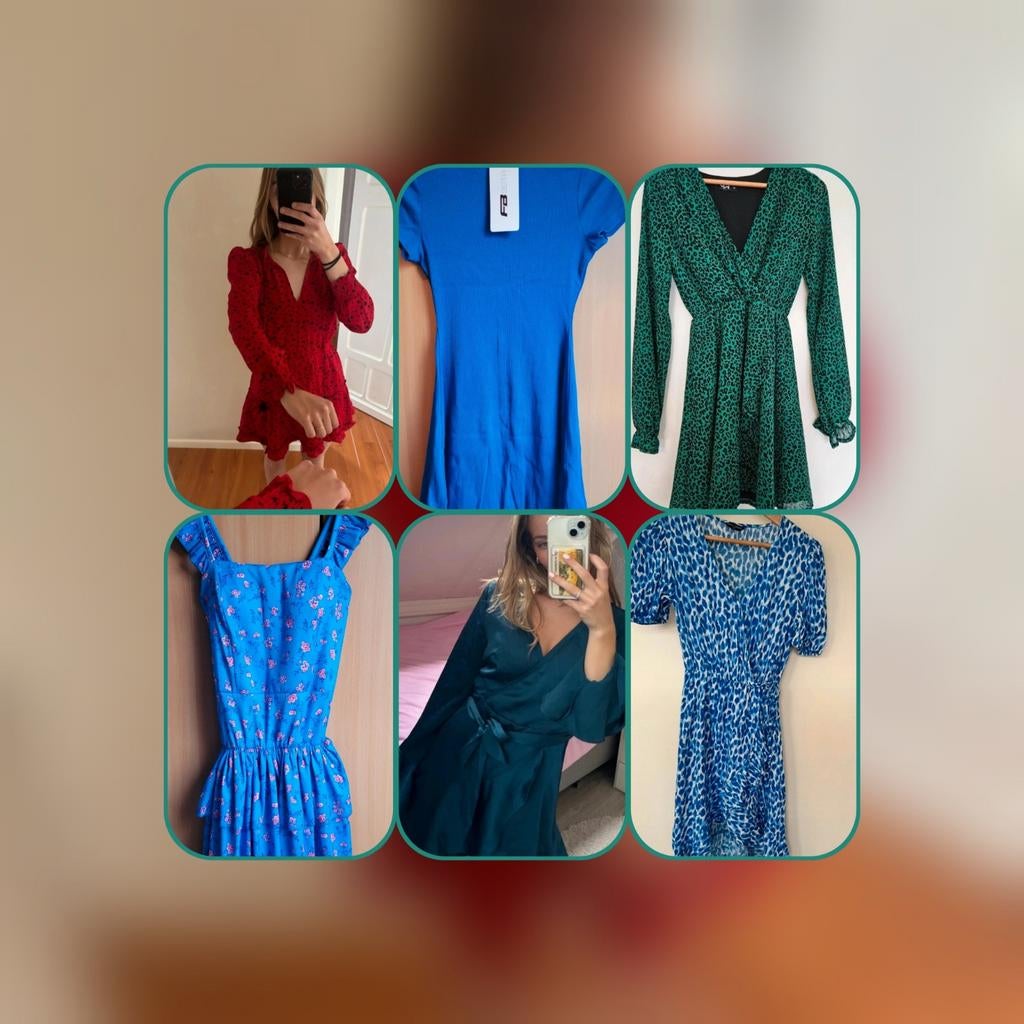 6 nieuwe jurkjes! XS, Kleding | Dames, Jumpsuits, Ophalen of Verzenden, Nieuw, Maat 34 (XS) of kleiner, Rood