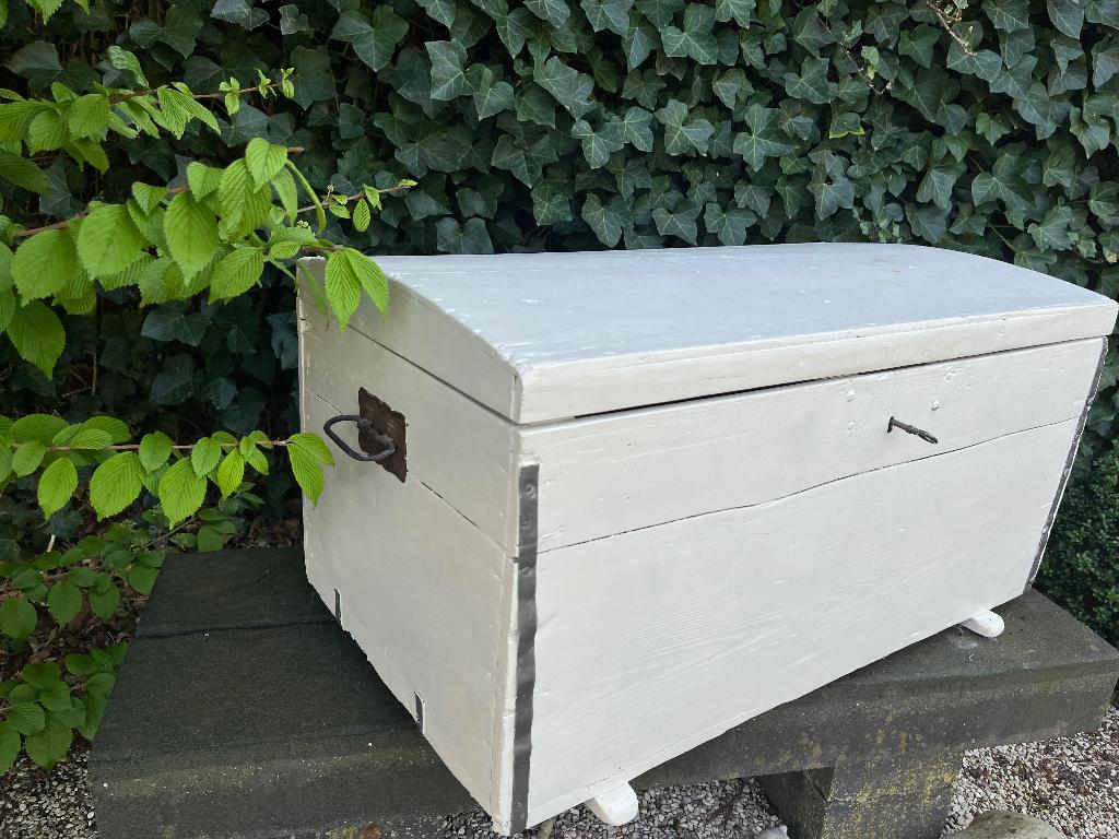 Dekenkist hout met werkend slot en sleutel, Ophalen, Minder dan 50 cm, Gebruikt, 50 tot 100 cm