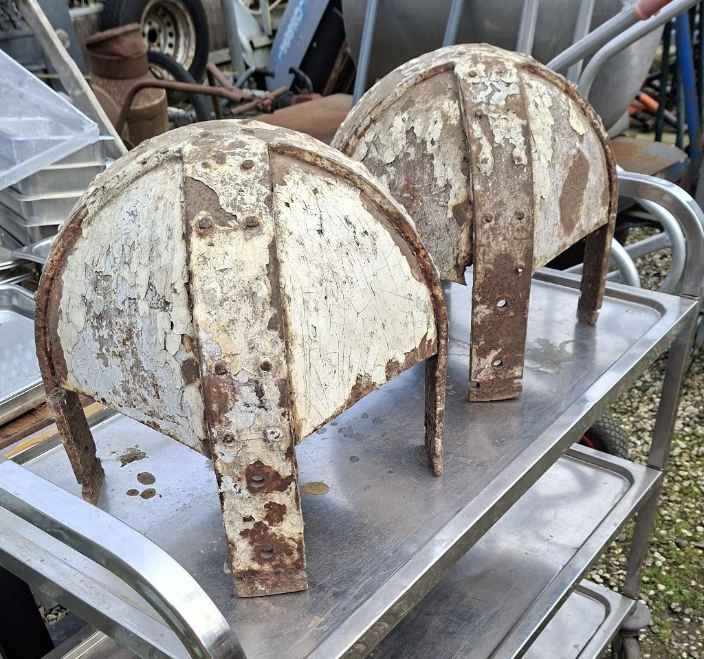 Vintage Meerpaal Kappen / 2 stuks, Huis en Inrichting, Woonaccessoires | Zuilen en Pilaren, Ophalen, Gebruikt, Ameide, Pellikaan