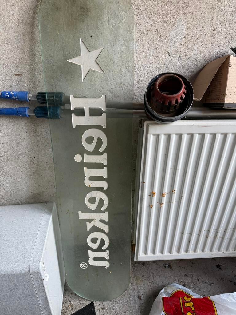 Heineken Reclame Glas - Uniek Decoratiestuk, Ophalen, Gebruikt, Reclamebord