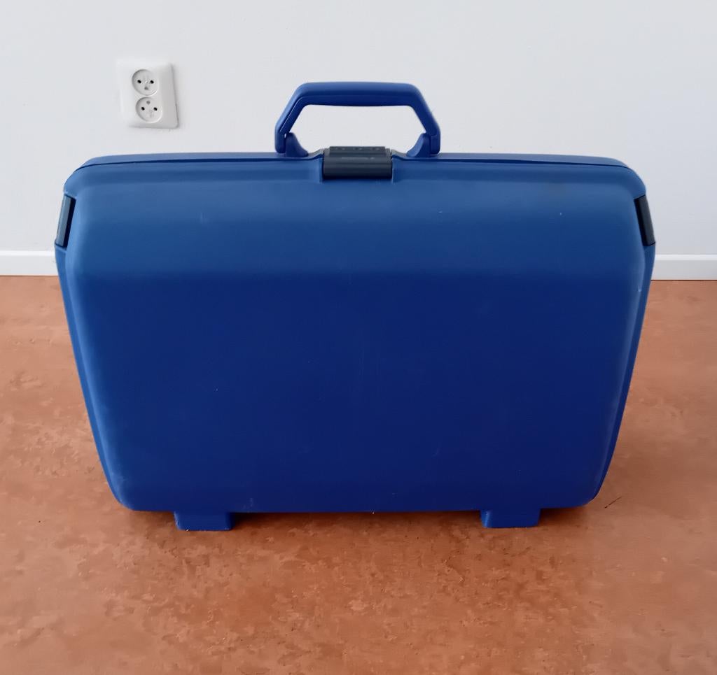 Samsonite koffer blauw, Sieraden, Tassen en Uiterlijk, Koffers, Gebruikt, Hard kunststof, 50 tot 60 cm, Minder dan 35 cm, Slot