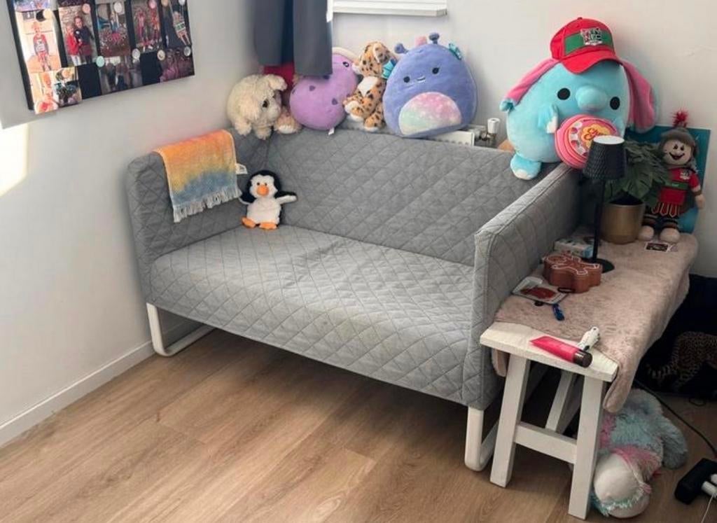 IKEA kinderbankje - Grijs met afneembare hoes, Ophalen, Gebruikt, Overige typen