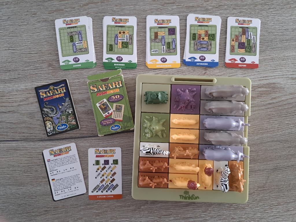 Safari Rush Hour, Thinkfun, 1 speler, Hobby en Vrije tijd, Gezelschapsspellen | Bordspellen, Een of twee spelers, Ophalen, Zo goed als nieuw