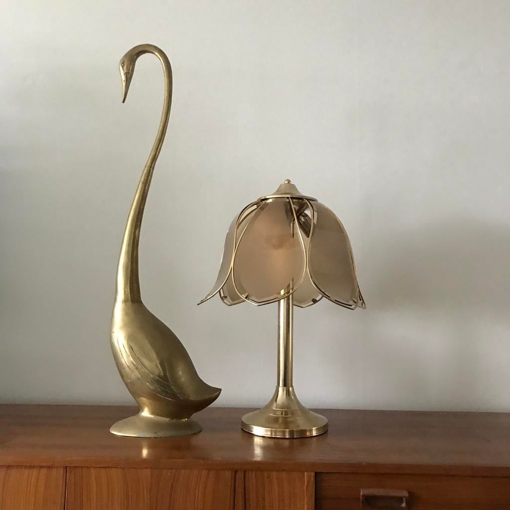 Grote messing gans vintage jaren messing, Ophalen, Zo goed als nieuw, Beeldje of Figuurtje