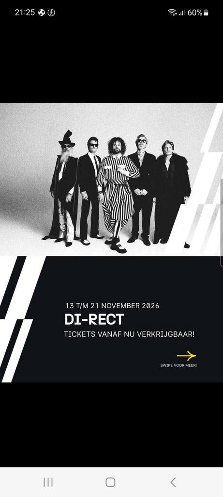2 Staanplaatsen tickets te koop voor Di-rect in ahoy, Tickets en Kaartjes, Concerten | Pop, Twee personen, November
