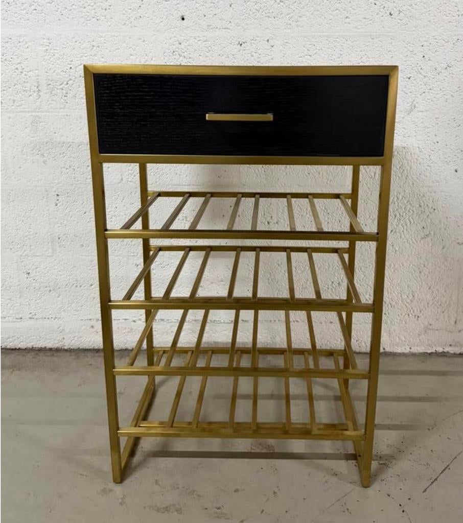 Wijnkastje - goud - hotel chique, Ophalen of Verzenden, Zo goed als nieuw