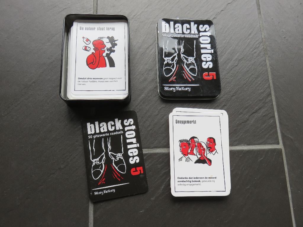Black stories 5, gitzwarte raadsels extra inhoud, 12-99jaar., Ophalen of Verzenden, 500 t/m 1500 stukjes, Zo goed als nieuw, Overige typen