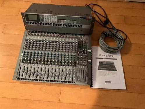 Fostex LR16 digitale recording mixer, Ophalen of Verzenden, Gebruikt, 10 tot 20 kanalen, Microfooningang