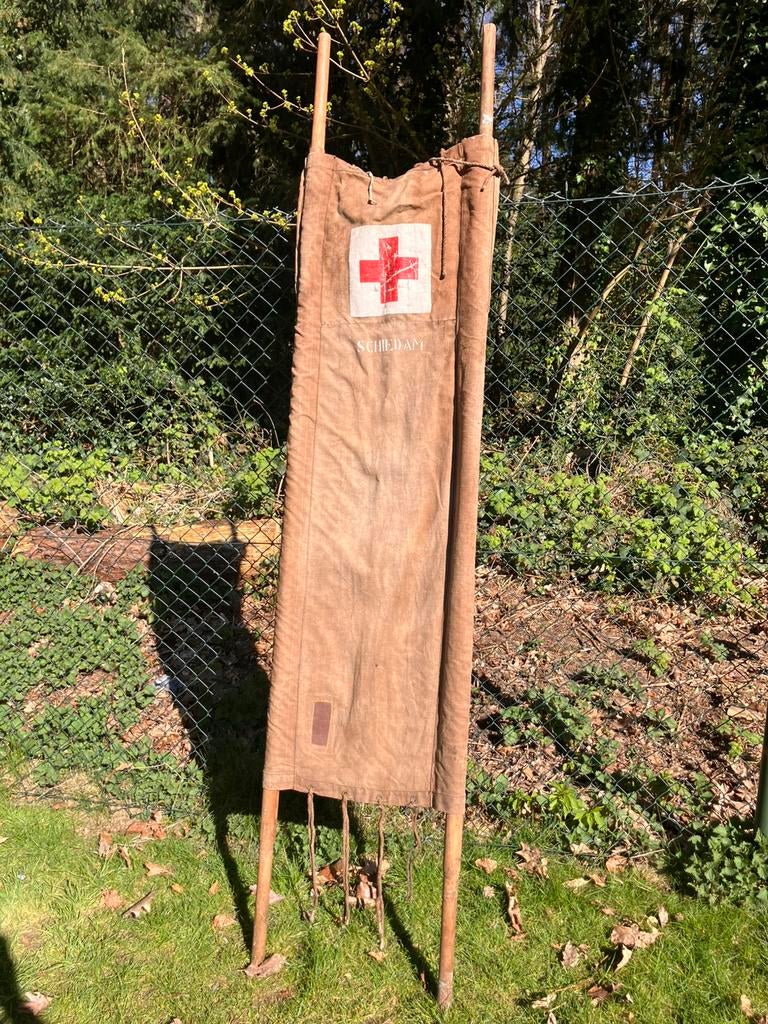 Nederlandse brancard WW2. Schiedam / bombardement Rotterdam, Verzamelen, Militaria | Tweede Wereldoorlog, Ophalen, Landmacht, Nederland