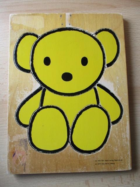 Dick Bruna houten legpuzzel 1972 Beertje 25x19cm Ravensburge, Ophalen of Verzenden, Gebruikt