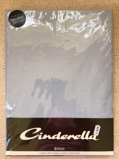 laken Cinderella Basic 160 cm x 260 cm soft blue katoen., Eenpersoons, Blauw, Overige typen, Nieuw