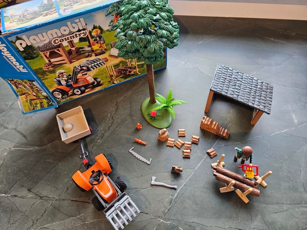 Playmobil Houthakker met tractor, Ophalen of Verzenden, Gebruikt, Los playmobil