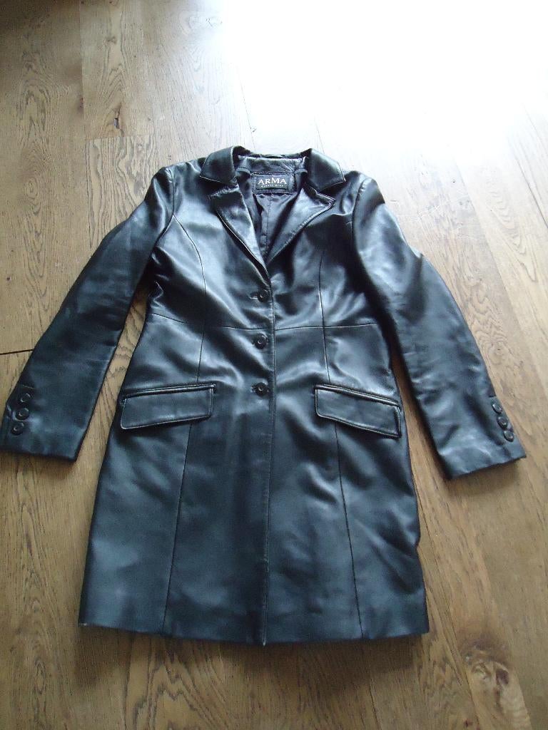 zwarte leren Arma dames jas maat L, Zwart, Arma, Maat 42/44 (L), Ophalen of Verzenden