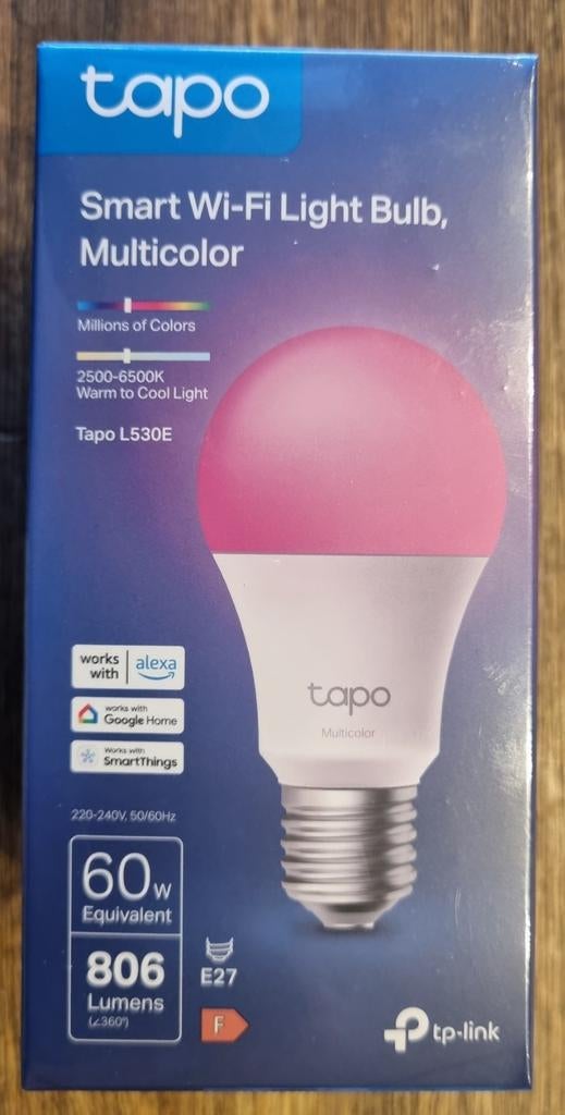 Tapo L530E Smart Wi-Fi Lamp - Multicolor, 30 tot 60 watt, Led-lamp, Nieuw, Modern