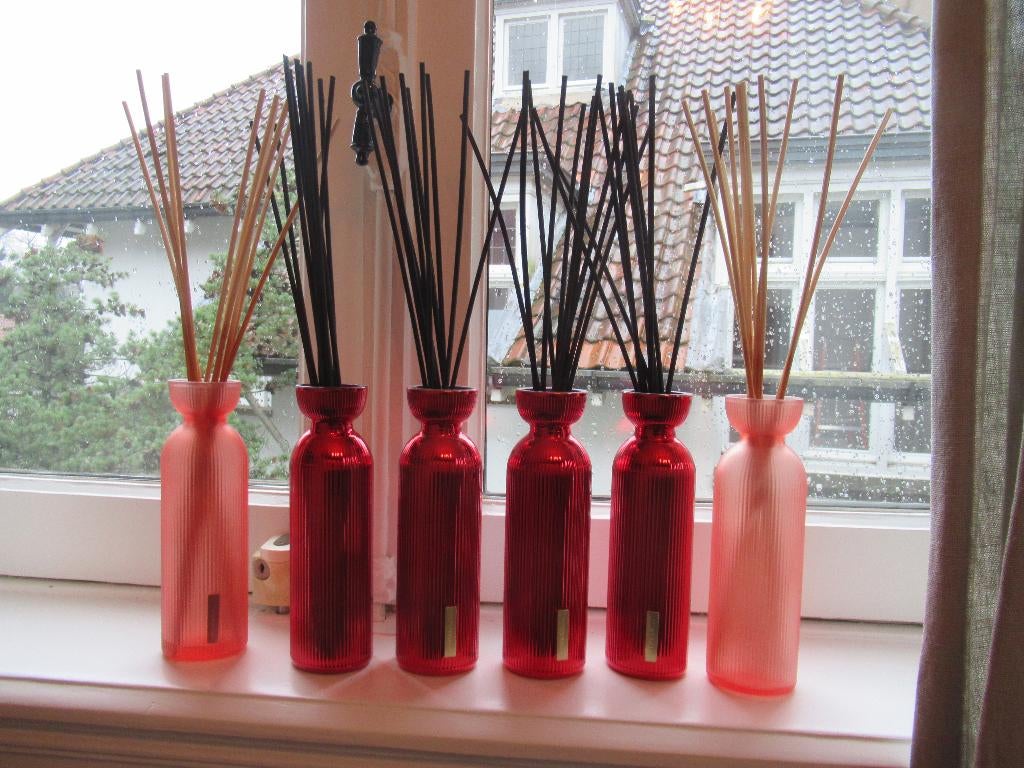 4 x lege RITUALS FLESSEN + GEURSTOKJES/kokers - GOOD FORTUNE, Ophalen of Verzenden