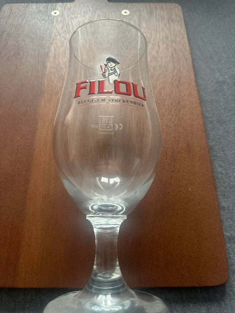6x Filou Blond Bierglazen 33cl - Nieuwstaat, Verzamelen, Biermerken, Verzenden, Zo goed als nieuw, Glas of Glazen, Overige merken