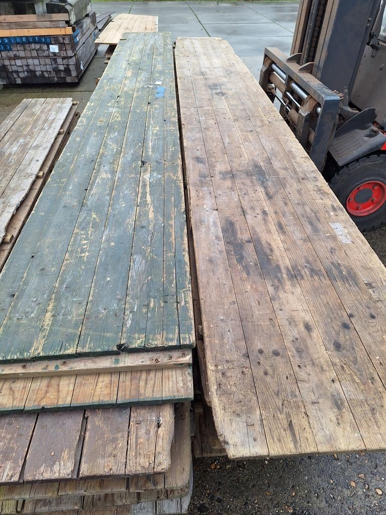 Oude sloophout  Schotten   wandbekleding  lambrisering