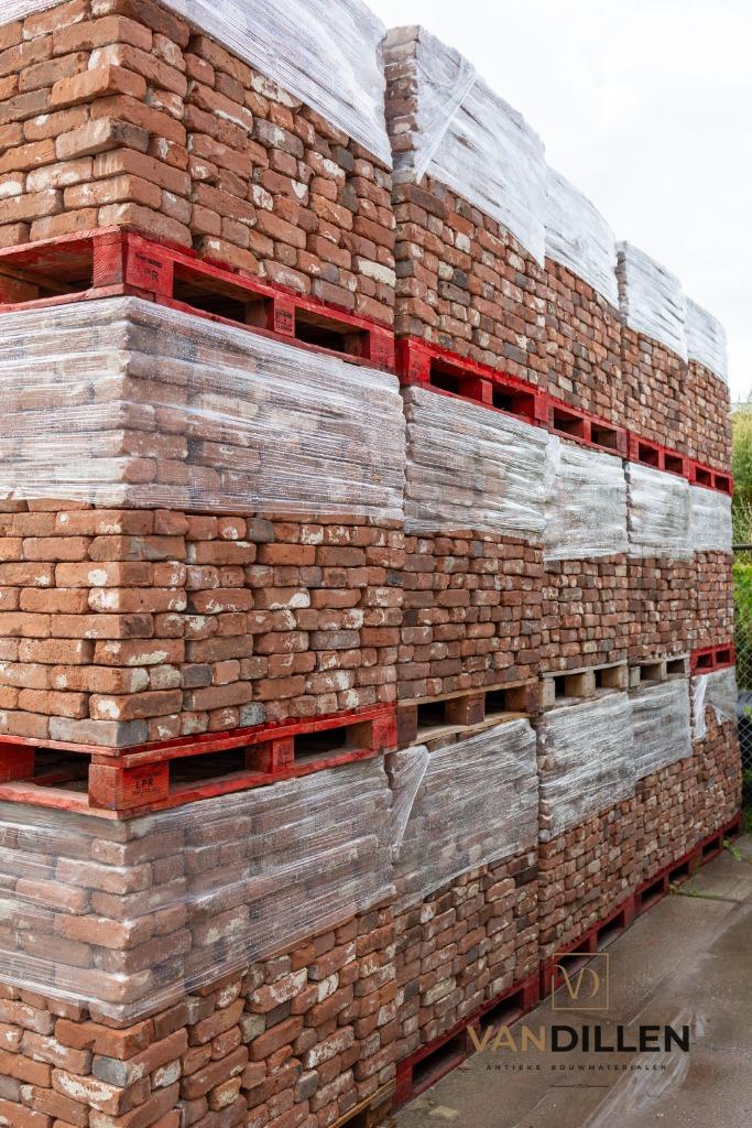 Oude vormbak metsel bakstenen rood bruin 250M2 21.5 x 5.5, Doe-het-zelf en Verbouw, Metselstenen, Ophalen of Verzenden, Gebruikt