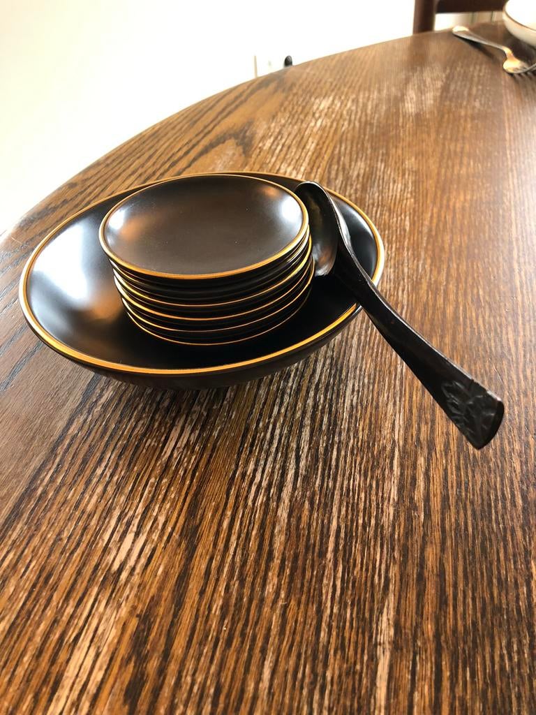 Retro-vintage hapjes set of pinda set, Verzamelen, Retro, Ophalen of Verzenden