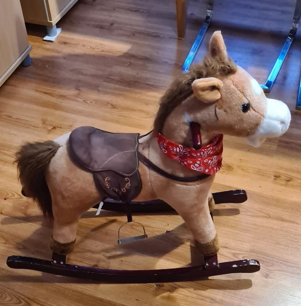 Schommelpaardje met geluid - Kinder Wip Wap Paard, Ophalen of Verzenden, Gebruikt, Paard