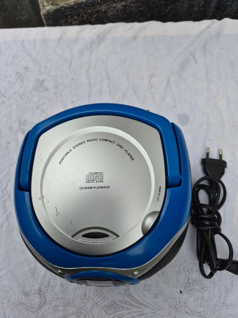 Audiosonic Stereo Radio – Blauw, Ophalen, Zo goed als nieuw, Radio, Met cd-speler
