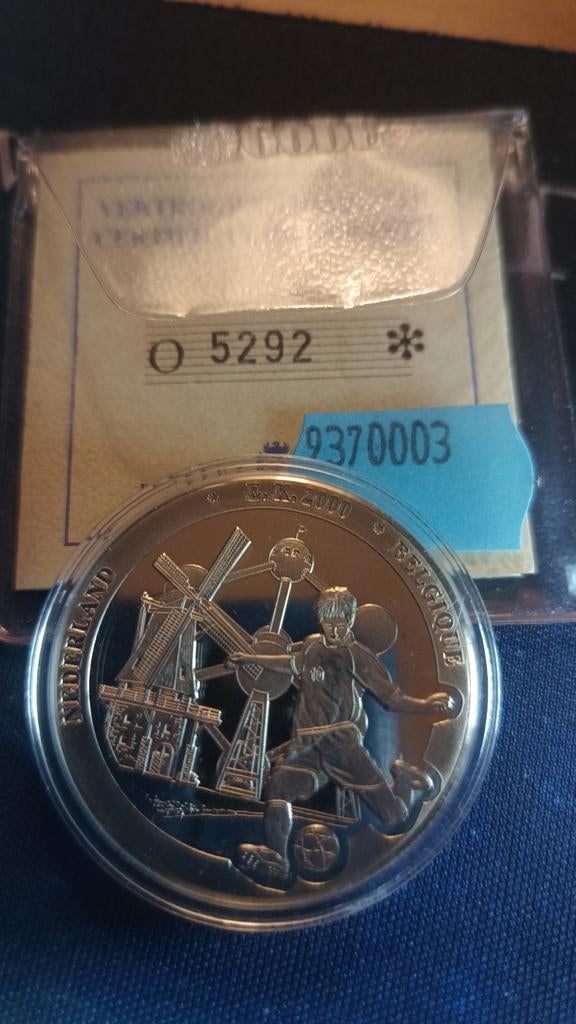 Speciale herdenkingsmunt EK 2000, Postzegels en Munten, Munten | Nederland, Ophalen of Verzenden, Koningin Beatrix, Overige waardes