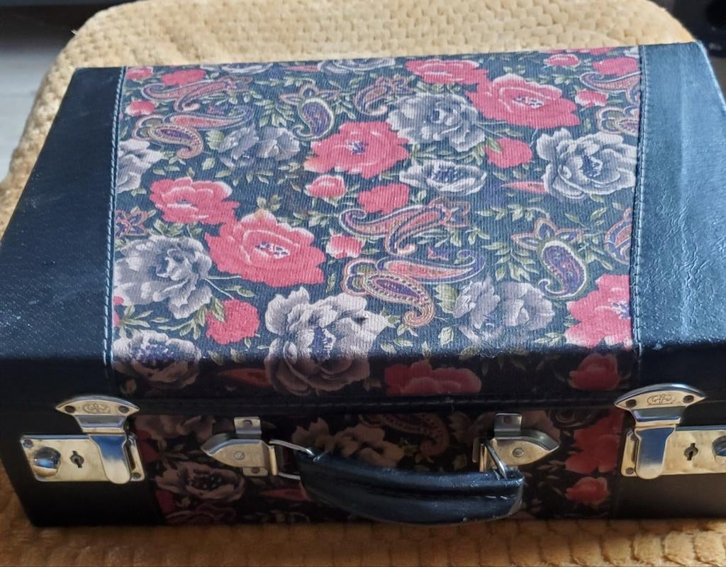 Vintage Koffertje met Bloemenprint, Ophalen of Verzenden