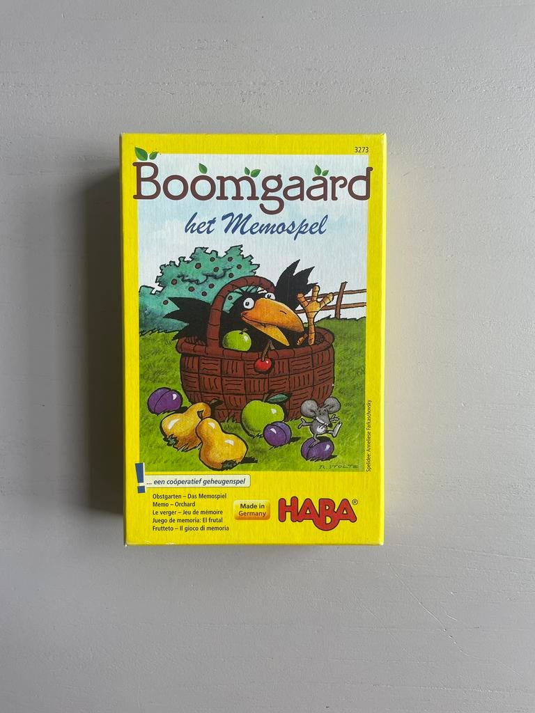 Boomgaard Memospel! (HABA), Een of twee spelers, Ophalen of Verzenden, Zo goed als nieuw