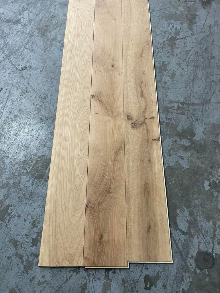 43m2 18cm breed geolied eiken multiplank vloer restpartij, Nieuw, 10 m² of meer, 10 tot 30 cm, Hout