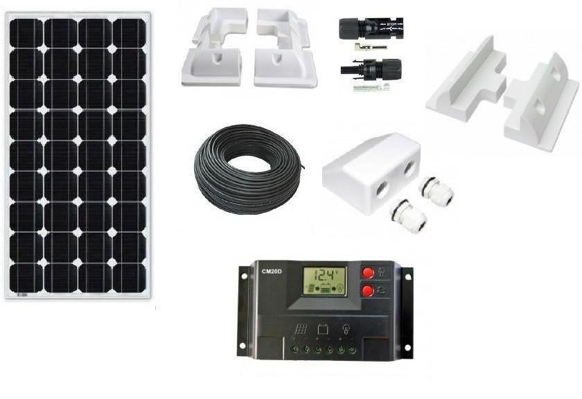 Nu: 100W set solar zonnepaneel daglicht paneel camper boot, Ophalen of Verzenden, Nieuw