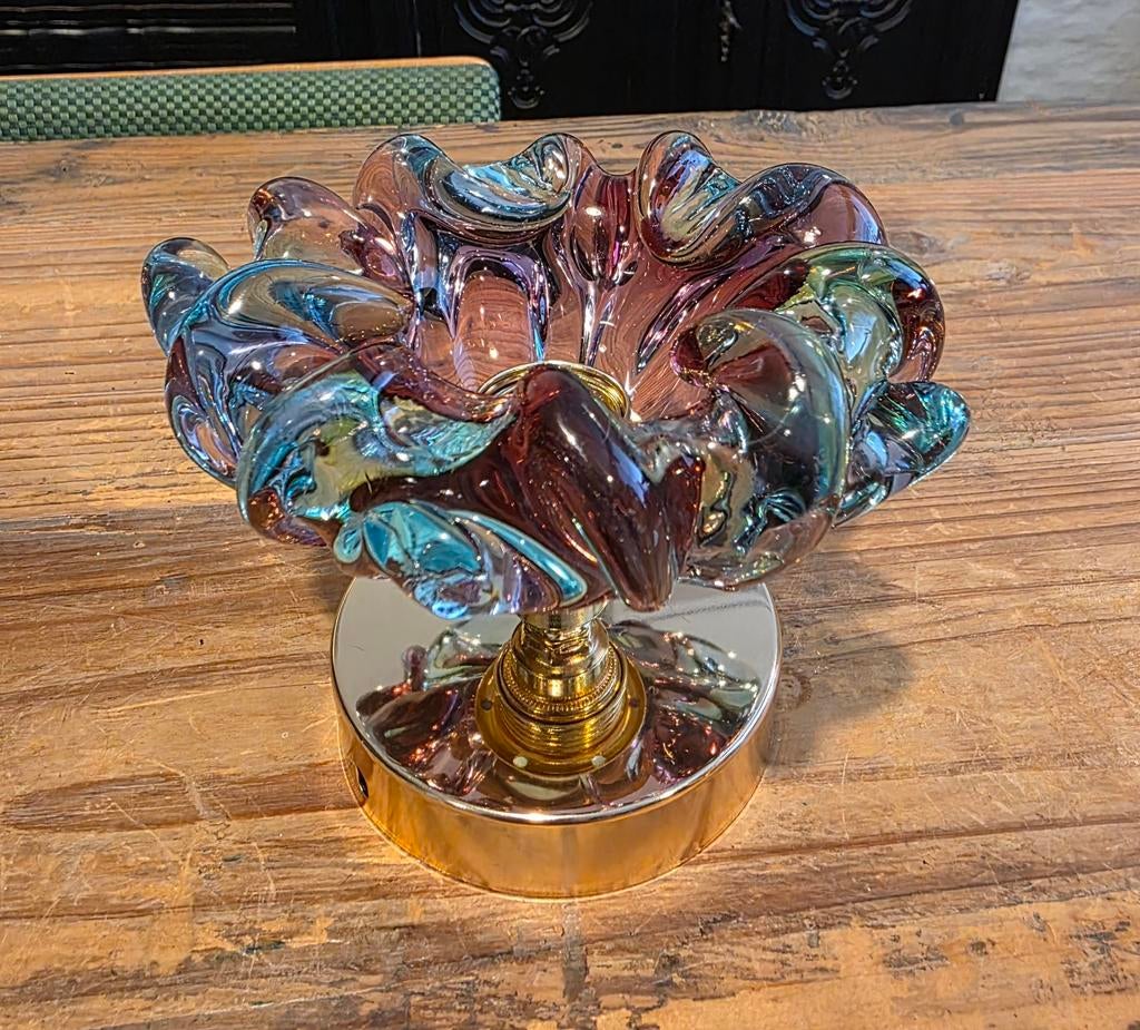 Vintage Murano glazen wandlamp., Ophalen of Verzenden