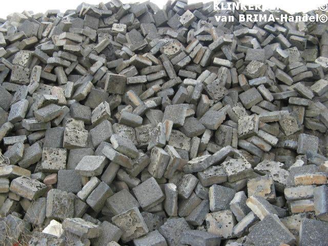 1.000m2 zwart antraciet koperslaktegels/keien 20x20 straatst, Tuin en Terras, Bij dit gebruikte product niet meer te achterhalen.