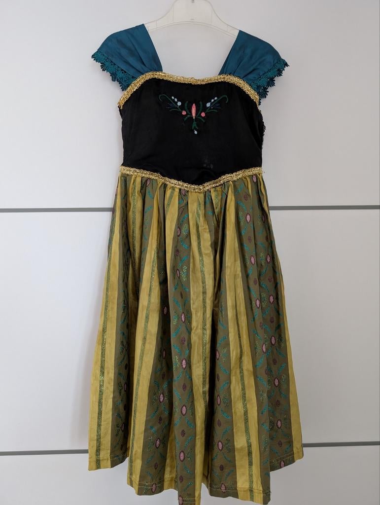 Carnaval Anna jurk Frozen 128/140, Kinderen en Baby's, Carnavalskleding en Verkleedspullen, Ophalen of Verzenden, Gebruikt, Meisje