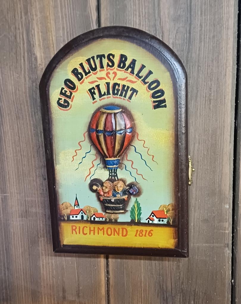 Wandkastje wandbord luchtballon sleutelkast deurtje, Huis en Inrichting, Ophalen, Zo goed als nieuw