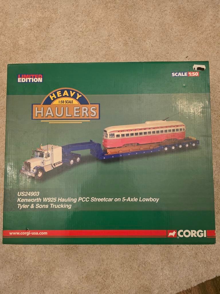 Model Truck met Trein - Corgi Heavy Haulers, Overige merken, 1:50 of kleiner, Nieuw, Ophalen of Verzenden