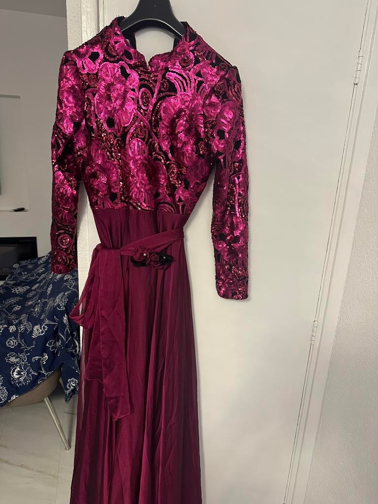 Turkse jurken, Maat 38/40 (M), Ophalen of Verzenden, Roze, Onder de knie