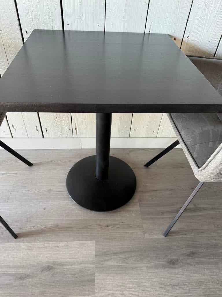 Bistrotafel 9 stuks, Ophalen, Gebruikt, 100 tot 150 cm, Vierkant