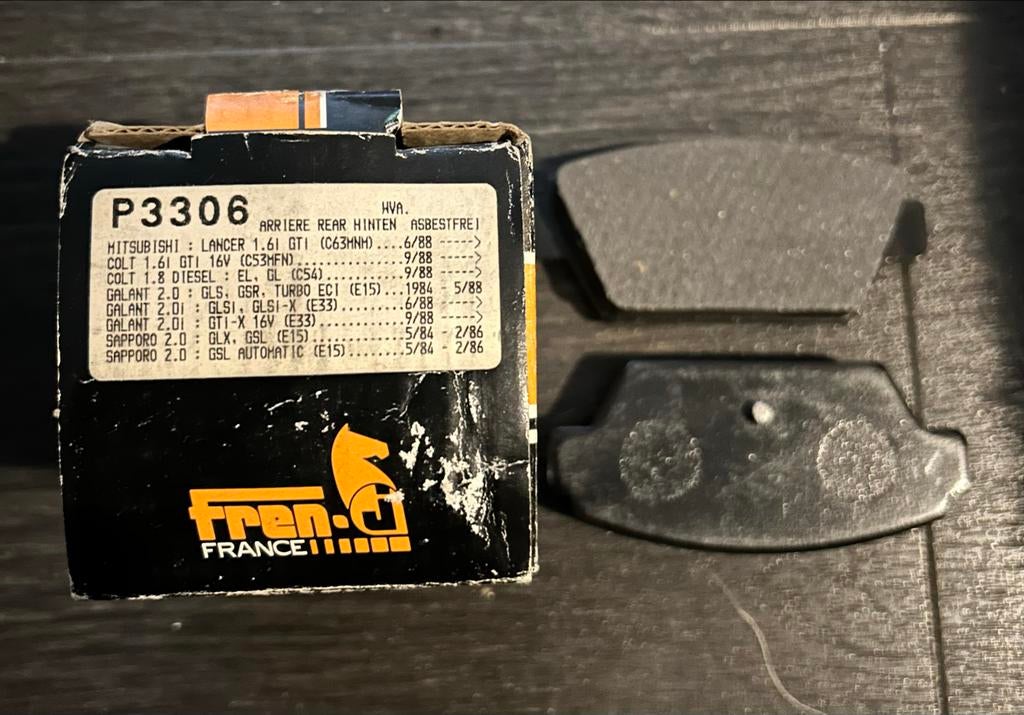 Fren-J Remblokken P3306 Mitsubishi Galant Sapporo Colt, Ophalen of Verzenden
