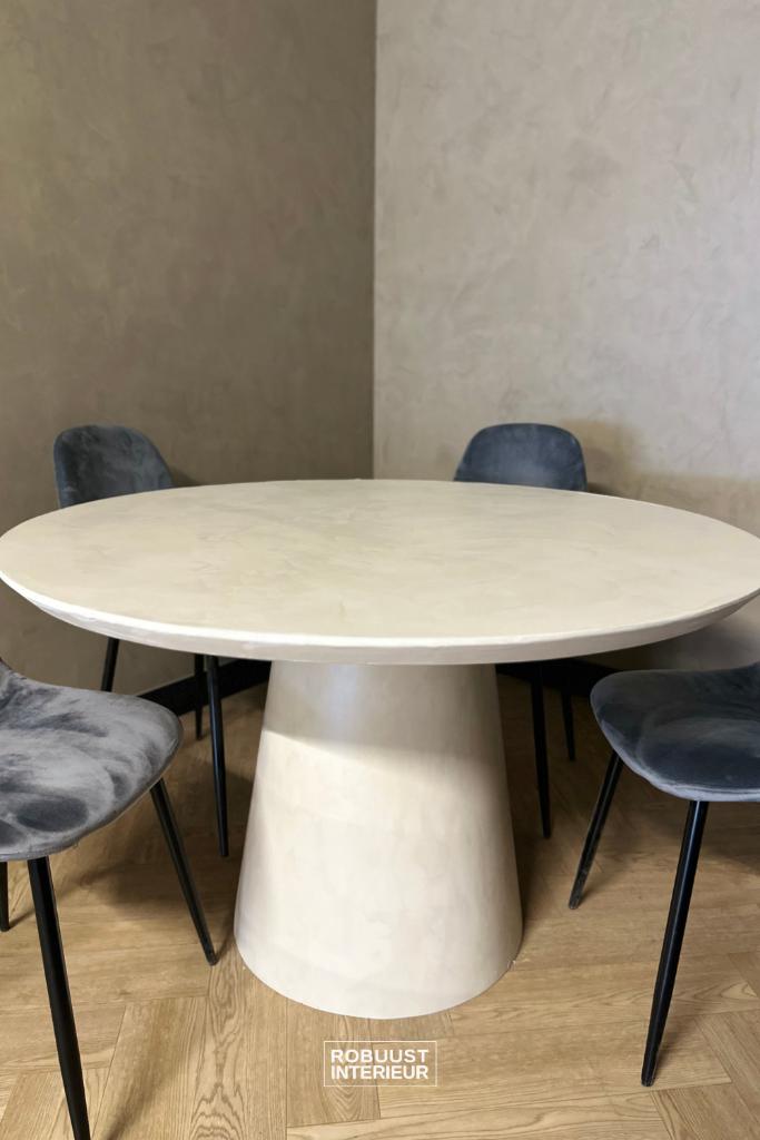 Ronde betoncire eettafel met kegelpoot, Ophalen, Overige materialen, Rond, Nieuw
