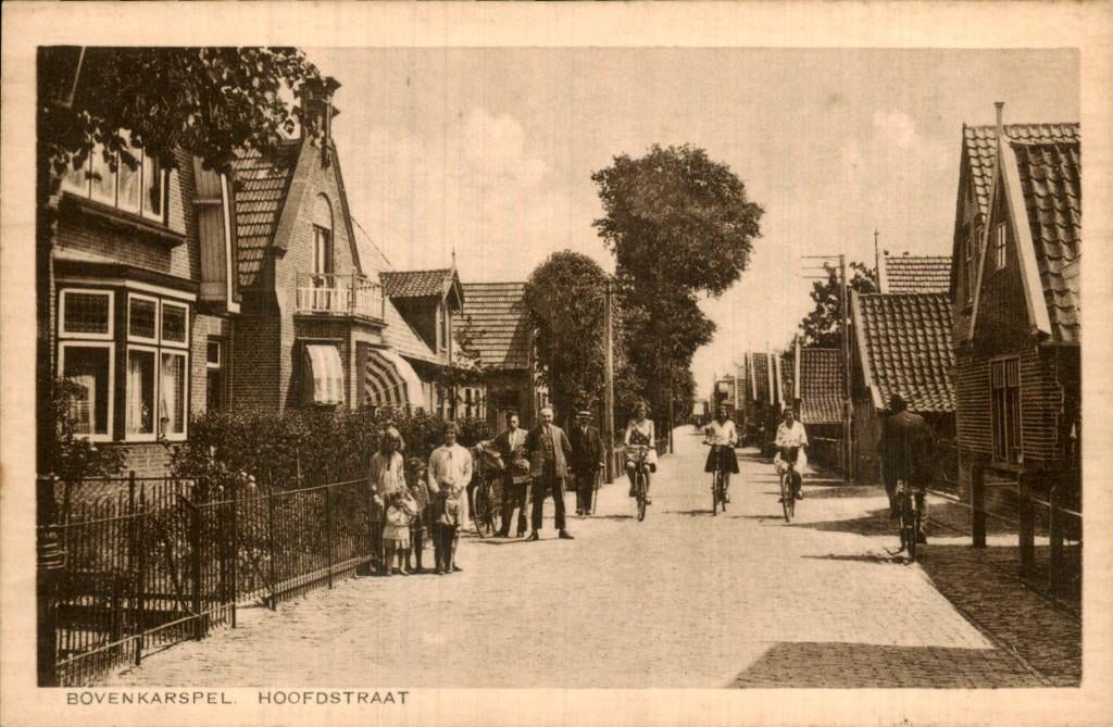 Bovenkarspel- Hoofdstraat, Verzamelen, Ansichtkaarten | Nederland, Ophalen of Verzenden, Voor 1920, Gelopen, Noord-Holland