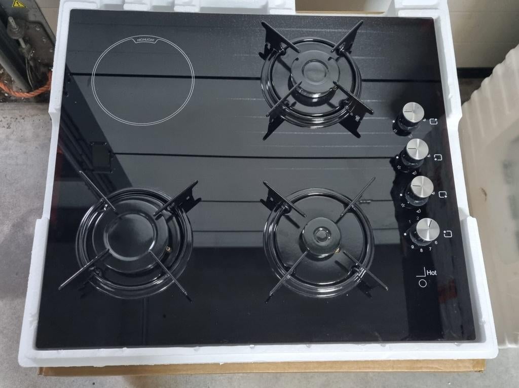 Nieuw Inbouw Kookplaat – 3 Gas + 1 Elektrisch, Ophalen, Mevsim Store, Nieuw, 4 kookzones