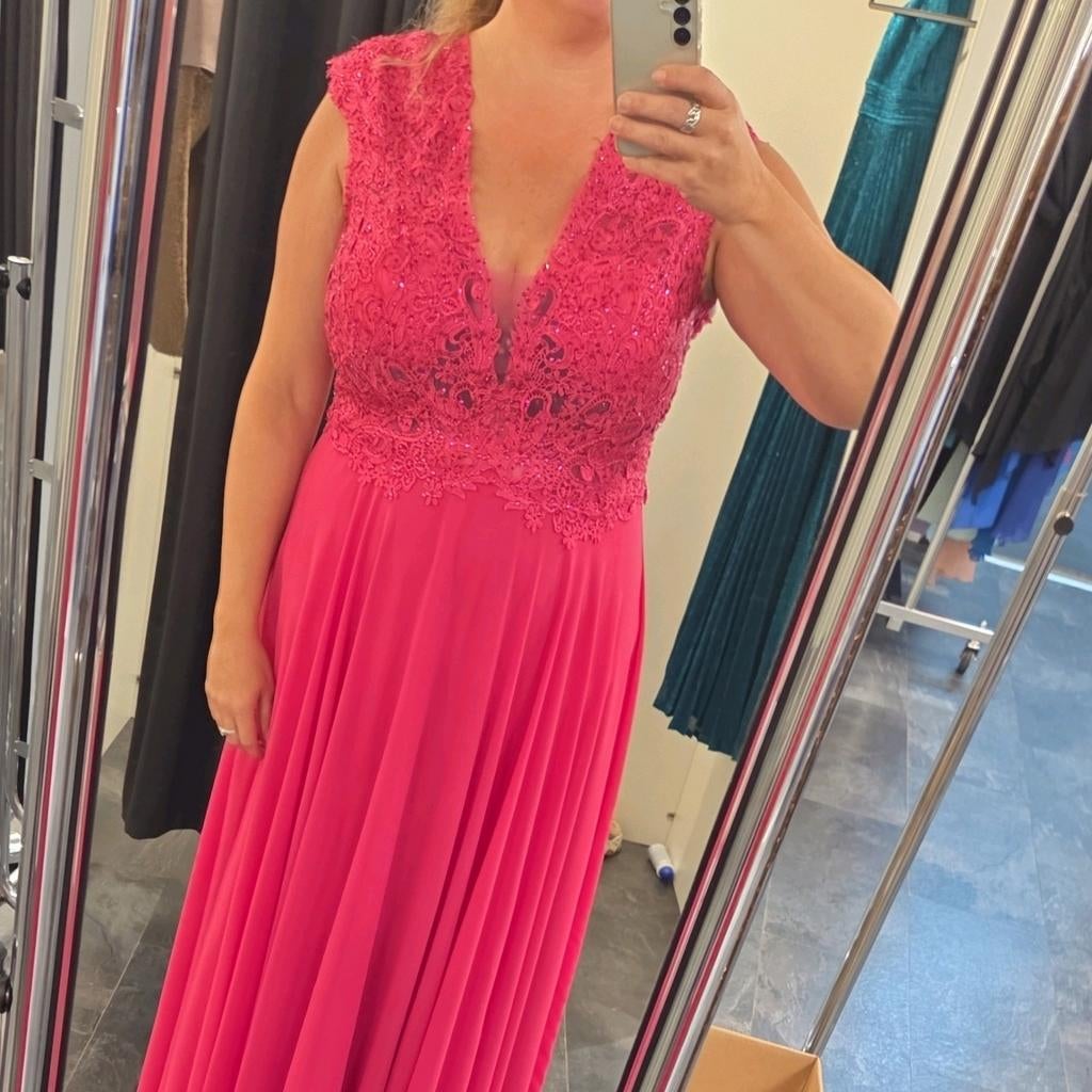 Roze Galajurk - Prachtige avondjurk, Honolulu, Maat 46/48 (XL) of groter, Ophalen of Verzenden, Kleding