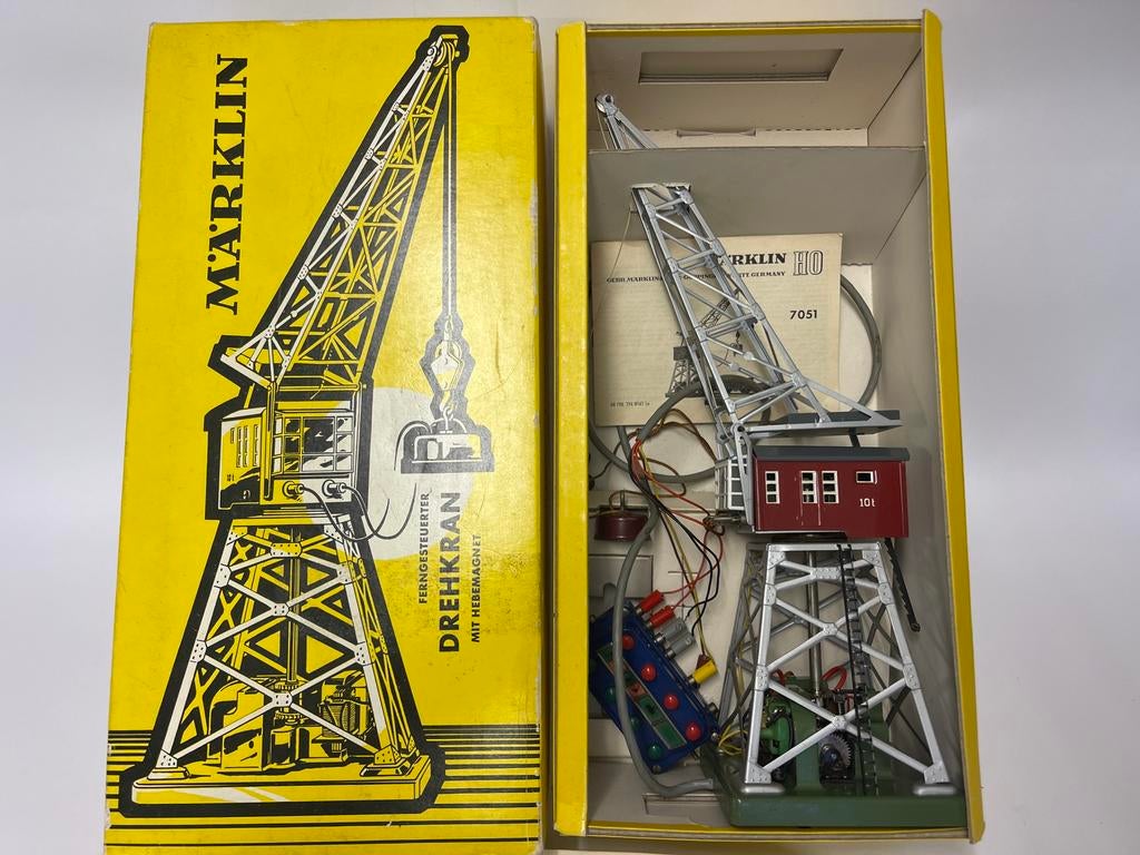 ** NIEUWSTAAT ** Märklin 7051 ** Kraan Compleet + Boekje **3, Hobby en Vrije tijd, Wisselstroom, Brug, Tunnel of Gebouw, Ophalen of Verzenden
