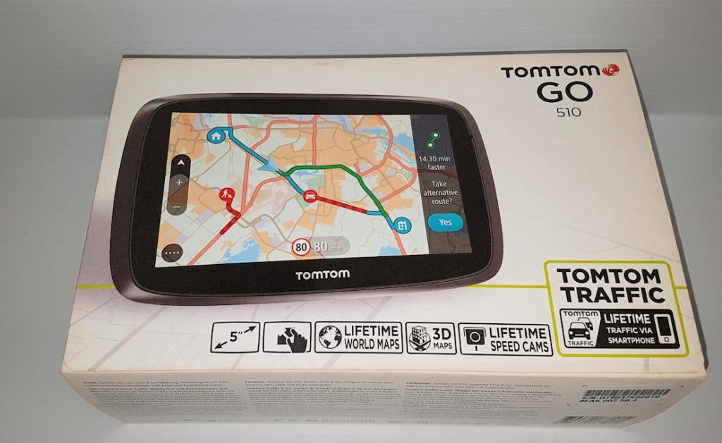 TomTom G0 510 nieuwste kaart 2026 Europa & Wereld & flitsers, Ophalen of Verzenden, Zo goed als nieuw