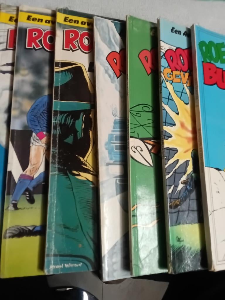 Stripboeken,de avonturen van "Roel Dijkstra" 7 x., Meerdere stripboeken, Ophalen of Verzenden, Gelezen