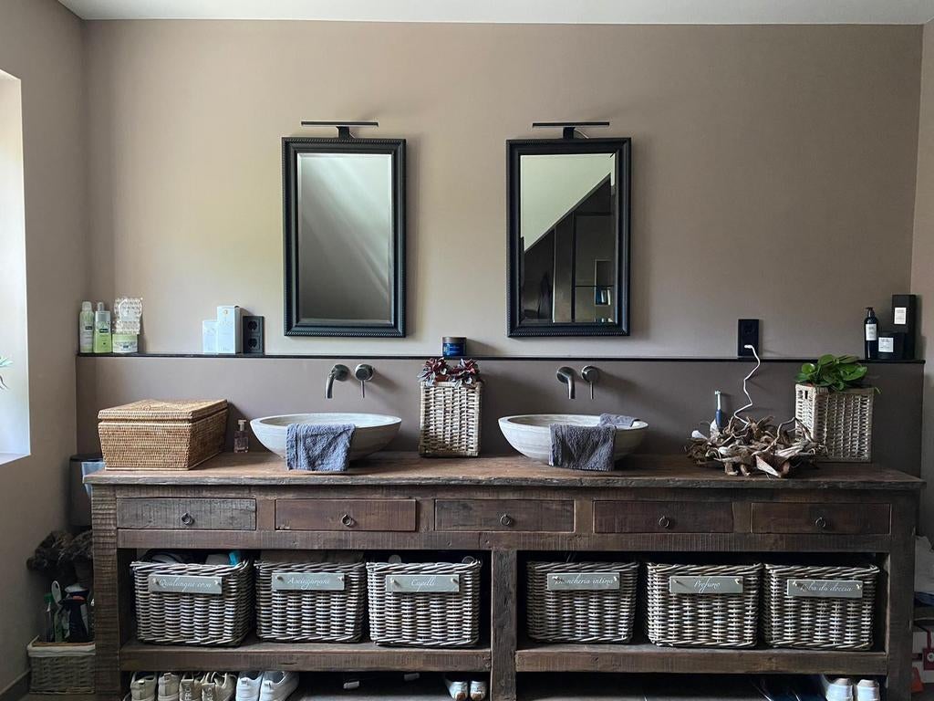 Badkamermeubel' wastafel' waskom' landelijk' hout' robuust, Ophalen