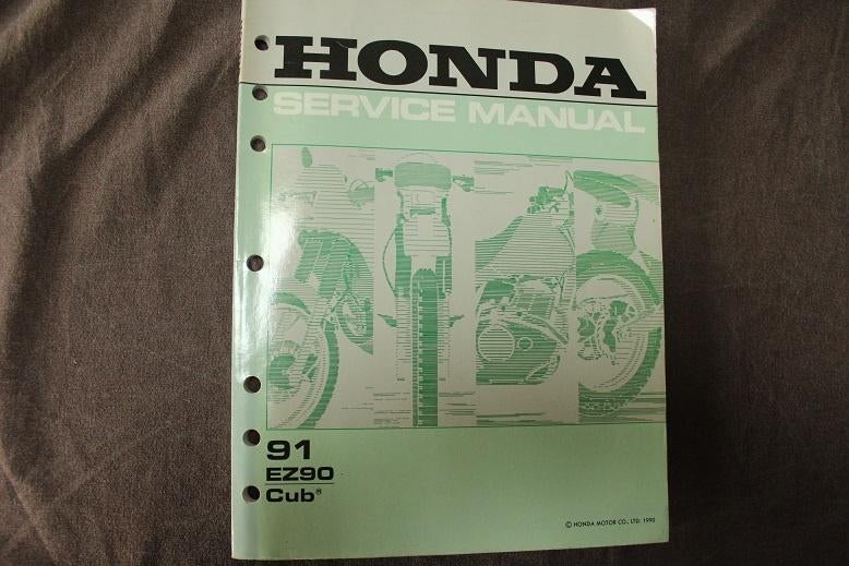 Honda EZ90 CUB 1991 motorcycle shop manual, Ophalen of Verzenden, Honda